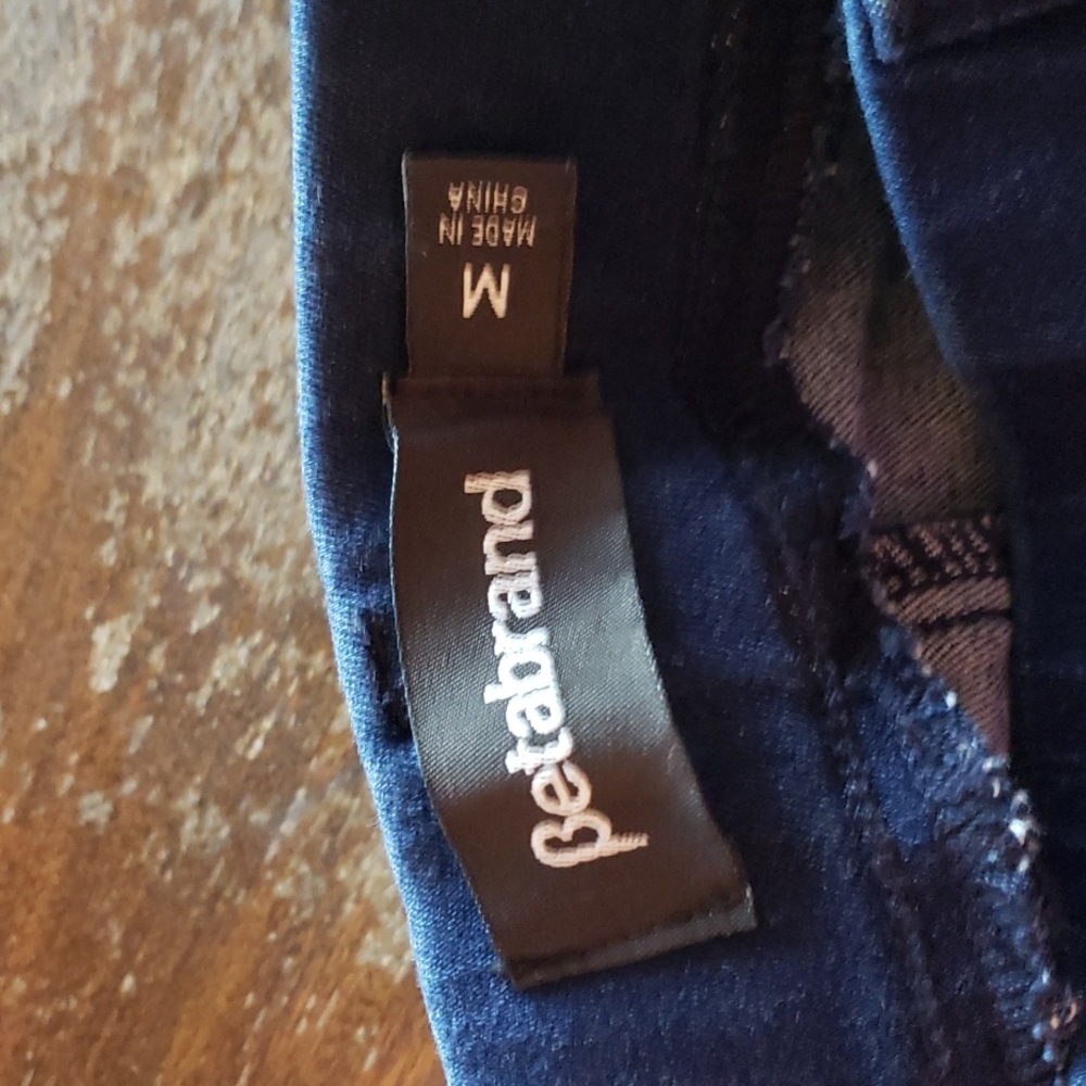 Betabrand Yoga Denim Bootcut Pants Blue Medium